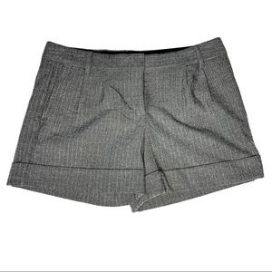 Express Gray Pinstripe Editor Shorts